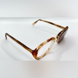Vintage MC Brown Translucent Oval Sunglasses Frames Only